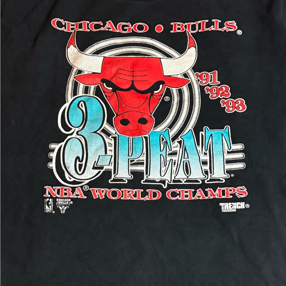 VINTAGE Chicago Bulls 3Peat tee 1991, 1992, 1993